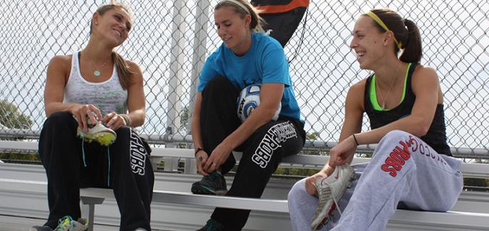 SoccerGrlProbs, from left to right: Carly Beyar, Shannon Fay, and Alanna Locast.