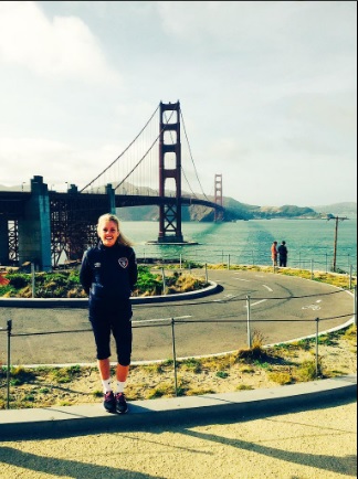 At San Francisco's Golden Gate Bridge last year.