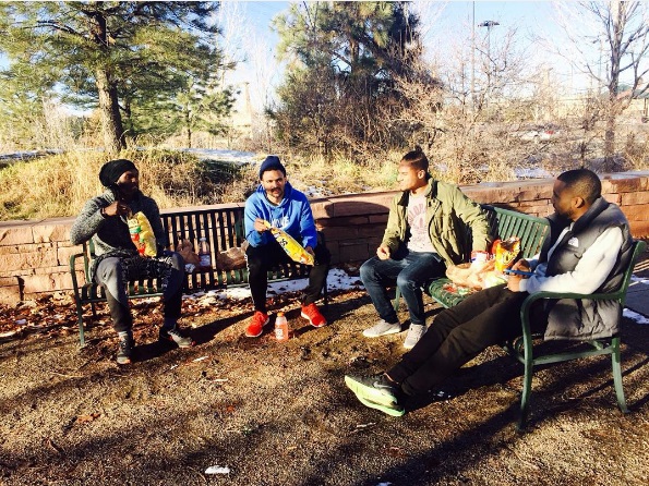 From left to right: Steward Ceus, Andre Akpan, Quincy and Ross LaBauex. instagram.com/quincyamarikwa